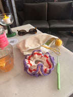 FLO. Custom Striped Scrunchie