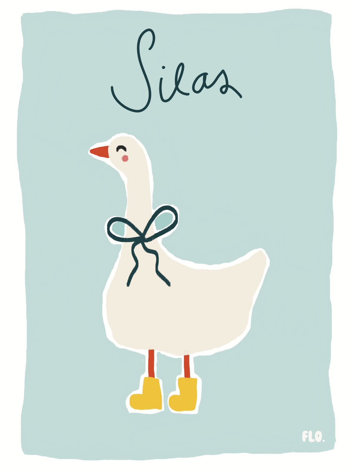 FLO. Custom Goose Baby Card