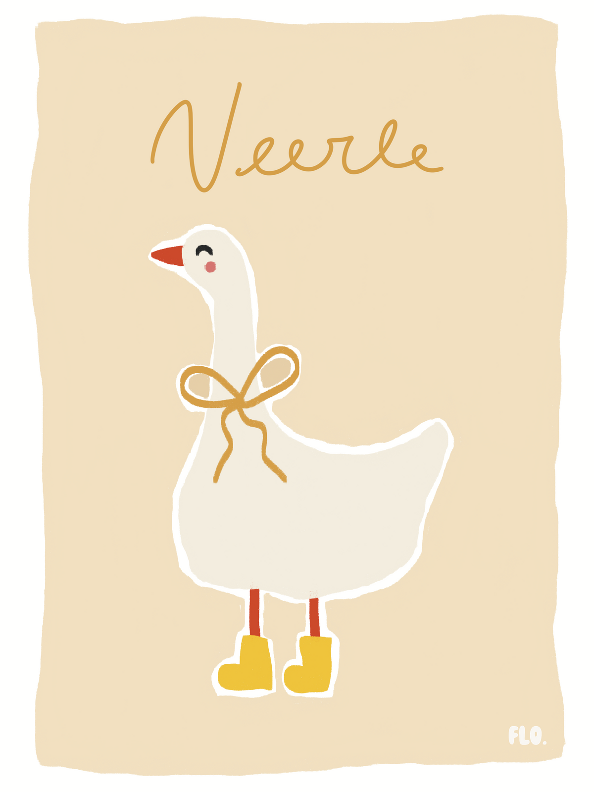 FLO. Custom Goose Baby Card